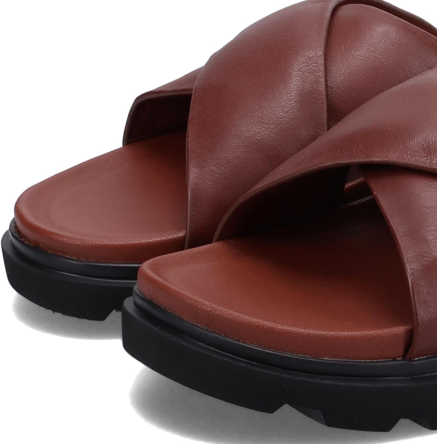 【UGG】クロスストラップ スライドサンダル ブラウン　25センチ UGG アグ スライドサンダル キャップトレイル ストラップ